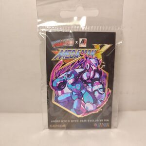 Mega Man Retro Futuristic X Painterly Series Enamel Pin Limited Edition Badge